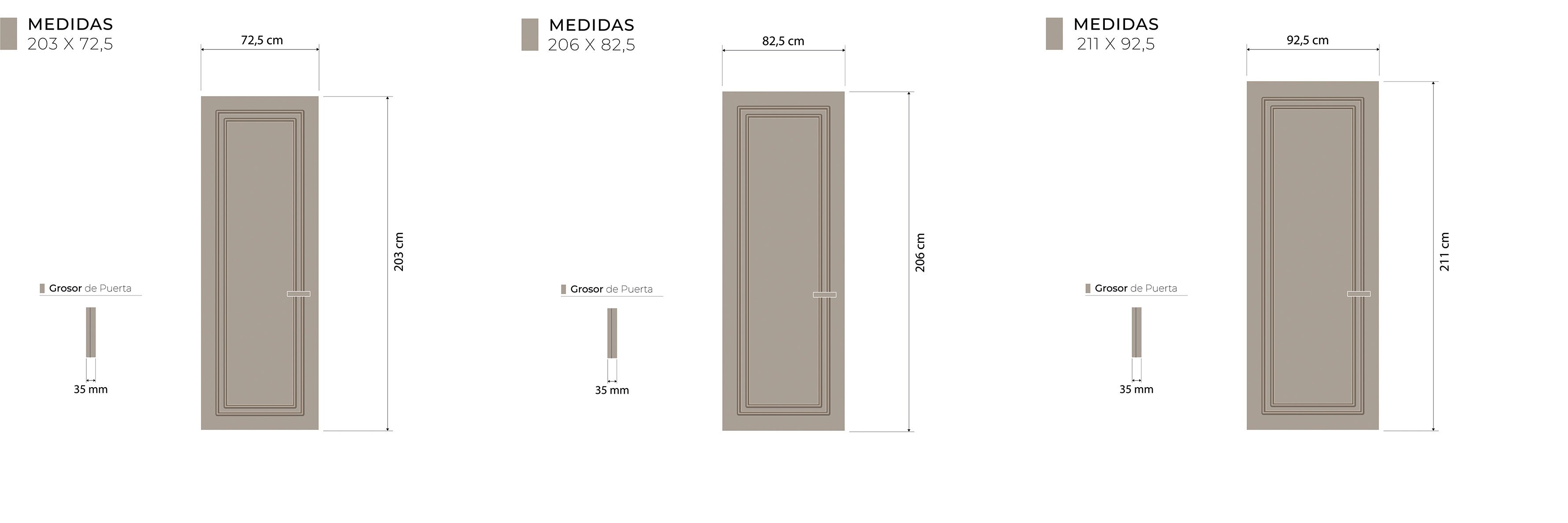 Medidas Técnicas Saul Interior Lacada